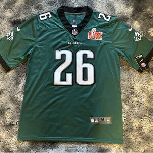 Philadelphia Eagles Saquon Barkley Green Superbowl Jersey Size Medium
